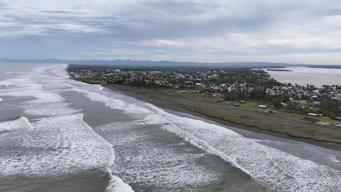 The coast of Aparri town after Typhoon Kong-rey, in Cagayan province, north of Manila, October 31, 2024.