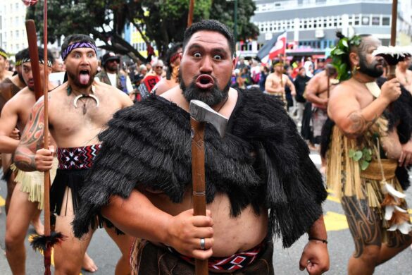 In Wellington, New Zealand, thousands of demonstrators for Maori rights