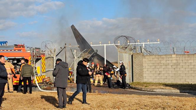 At the scene of the accident, at Muan International Airport (South Korea), December 29, 2024.