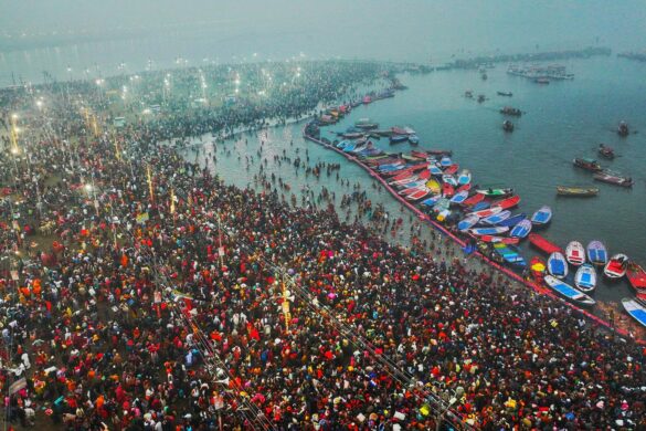 In India, the largest pilgrimage on the planet, on the borders of religion and politics